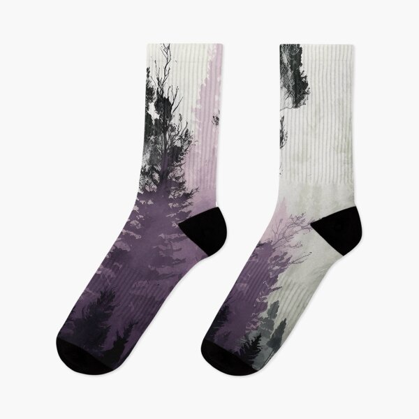 Item preview, Mountain Forest landscape black dark purple  designed and sold by LUEE-Design.