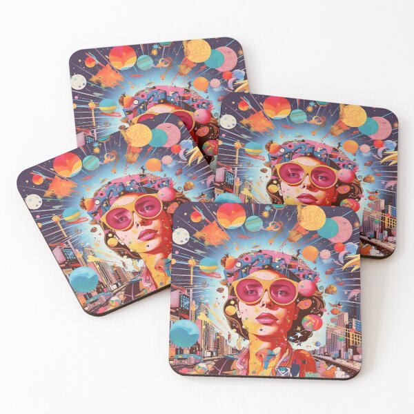 Item preview, 90s Surreal explosion of colorful dreams modern art graphic popart designed and sold by masatomio.