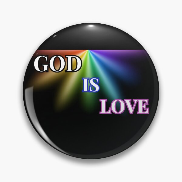 Aperçu de l'œuvre Dieu est amour - arc-en-ciel complet, 7 couleurs, promesses divines chrétiennes créée et vendue par Ceramic Scripture.