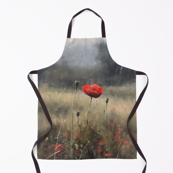 Item preview, Expressive Oil Study of Vibrant Poppy in Field, Moody Realism, Sfumato, Impressionist Landscape, UHD Image, Wall Art, Home Decor designed and sold by stateofhuman.
