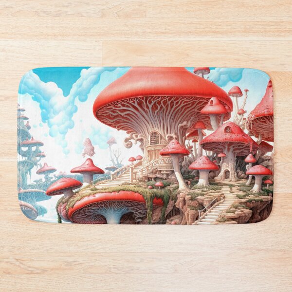 Item preview, Red Shroom Castle In The Sky | Mushroom Core | Prompt Art | AI Gen designed and sold by EtherealDreamin.