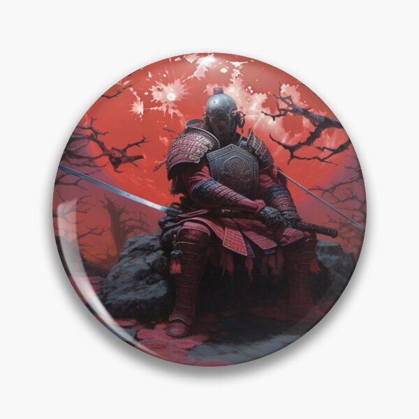 Item preview, "Red Moon over the Battlefield: A Samurai at the Twilight of Battle" designed and sold by Anthonny Barlan.