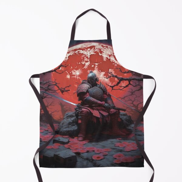 Item preview, "Red Moon over the Battlefield: A Samurai at the Twilight of Battle" designed and sold by Anthonny Barlan.