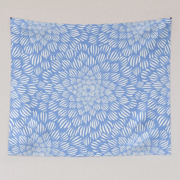 Item preview, Succulent Doodle Mandala Print - Baby Blue designed and sold by TigaTiga.