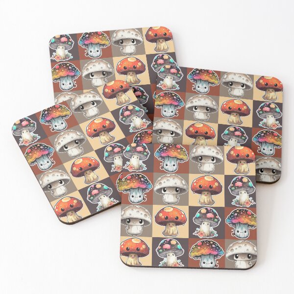 Item preview, Mushroom Pattern | Kawaii, Cute, Happy, Colourful, Anime, Manga designed and sold by FantasySoul.