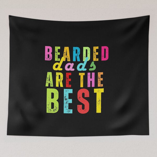Item preview, Bearded Dads are the Best Funny Retro Typography Quote designed and sold by thedazzlingmonk.