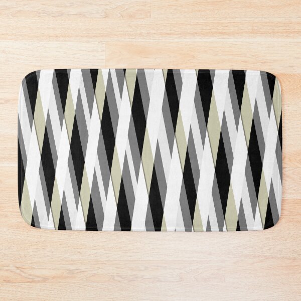 Item preview, Geometric Stripe Pattern in Black Grey and Beige designed and sold by Trevor Hirst.