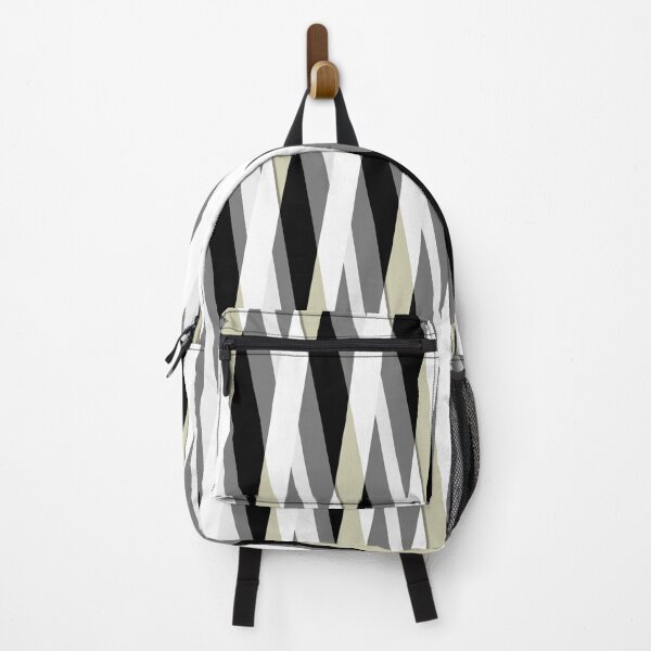 Item preview, Geometric Stripe Pattern in Black Grey and Beige designed and sold by Trevor Hirst.