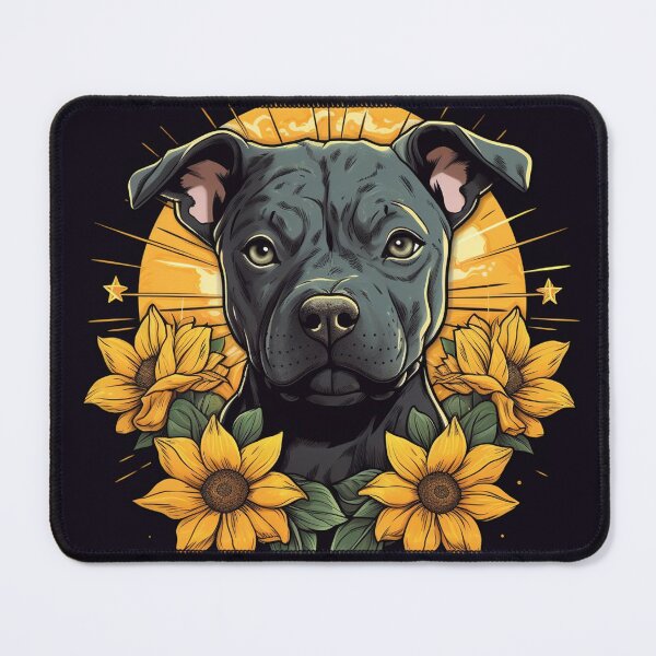 Item preview, Staffy Sunflowers designed and sold by Nocturne  Paws.