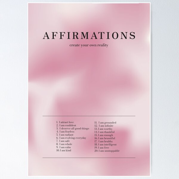 Item preview, Affirmations | Law of attraction and manifest art designed and sold by VerbenaStudio.