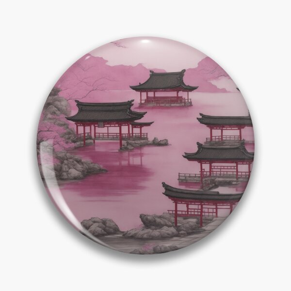 Item preview, Ink and Wash Serenity: A Tranquil Japanese Torii Gate and Shrine designed and sold by RedArtG09.