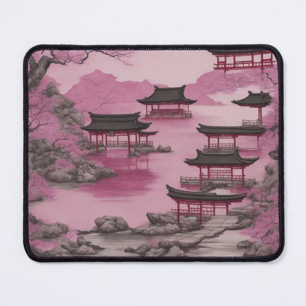 Item preview, Ink and Wash Serenity: A Tranquil Japanese Torii Gate and Shrine designed and sold by RedArtG09.