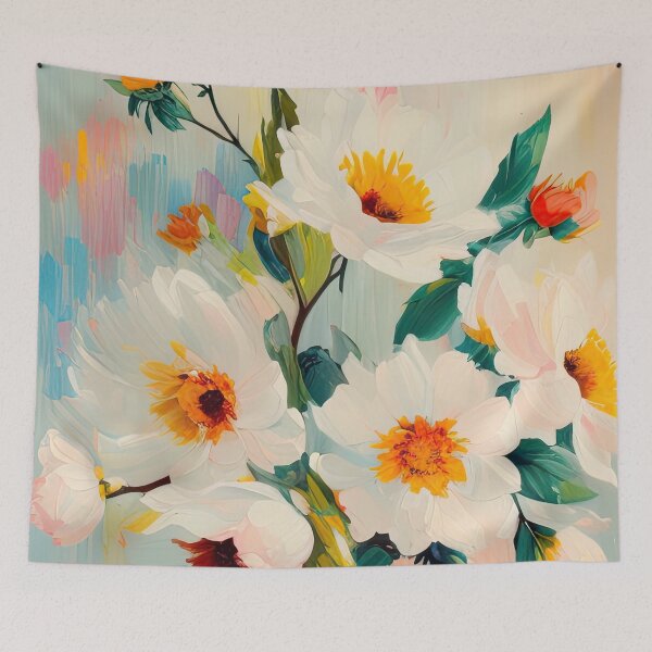 Item preview, Throw Pillow With Beautiful Floral Painting - Spring Home Decor designed and sold by Sowari-Pillows.
