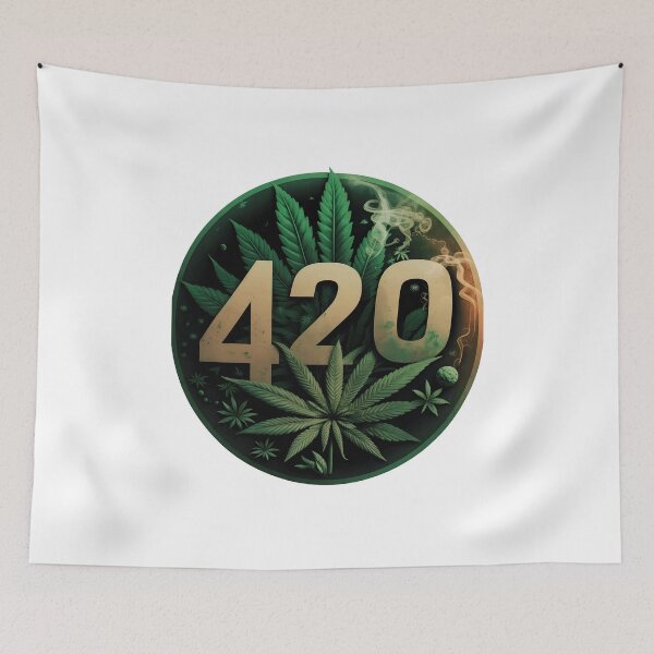 Item preview, 420 Weed Leaf with Smoke Logo designed and sold by Tuong Nguyen.