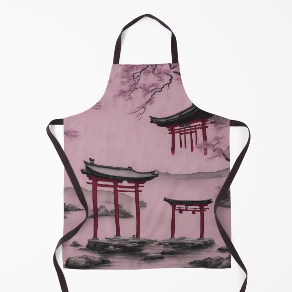 Item preview, A Brushstroke of Tranquility: Japanese Torii Gate in Chinese Ink and Wash designed and sold by RedArtG09.