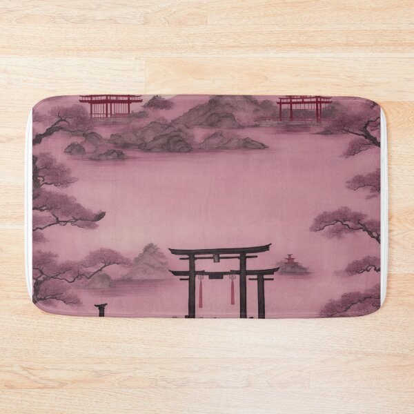 Item preview, Floating in Beauty: Chinese Ink and Wash Style with a Japanese Torii Gate designed and sold by RedArtG09.