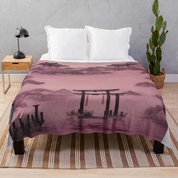 Item preview, Floating in Beauty: Chinese Ink and Wash Style with a Japanese Torii Gate designed and sold by RedArtG09.