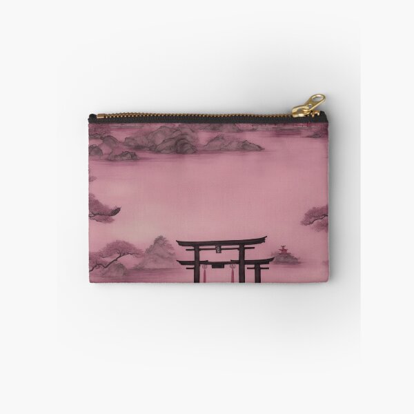 Item preview, Floating in Beauty: Chinese Ink and Wash Style with a Japanese Torii Gate designed and sold by RedArtG09.