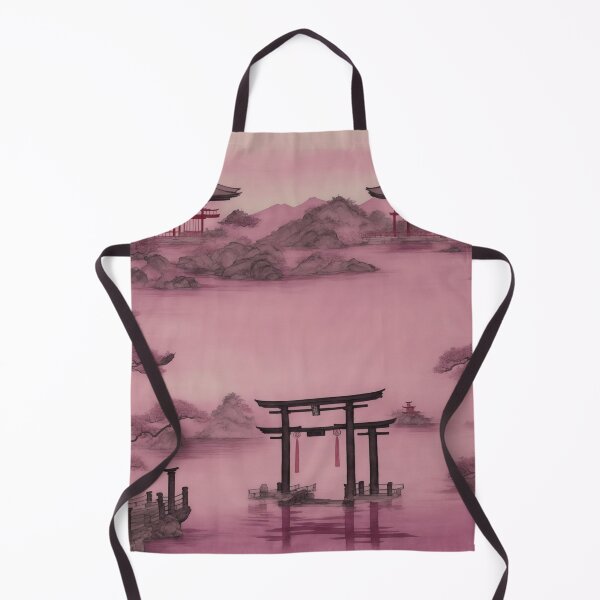 Item preview, Floating in Beauty: Chinese Ink and Wash Style with a Japanese Torii Gate designed and sold by RedArtG09.