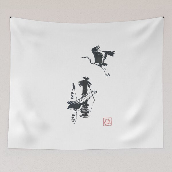 Aperçu de l'œuvre fisherman and stork créée et vendue par pechane.