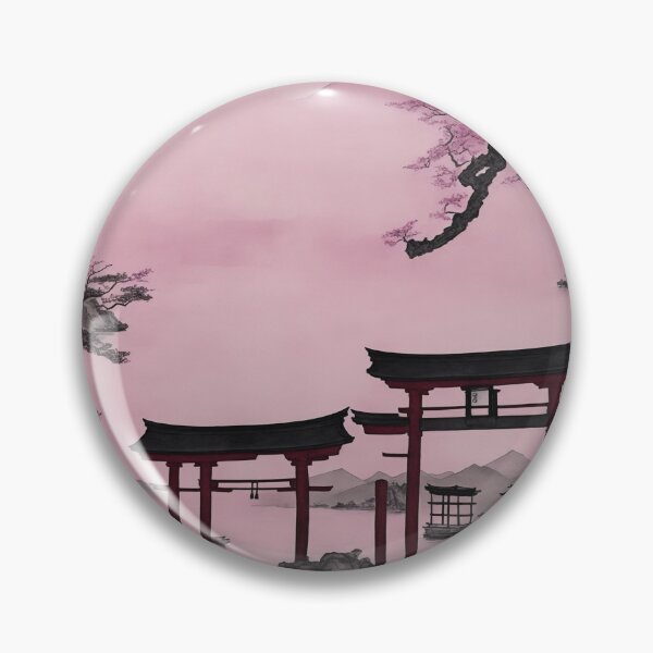 Item preview, Ethereal Elegance: Floating Torii Gate and Shrine in Ink and Wash Style designed and sold by RedArtG09.