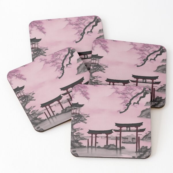 Item preview, Ethereal Elegance: Floating Torii Gate and Shrine in Ink and Wash Style designed and sold by RedArtG09.