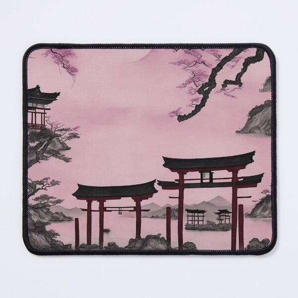 Item preview, Ethereal Elegance: Floating Torii Gate and Shrine in Ink and Wash Style designed and sold by RedArtG09.