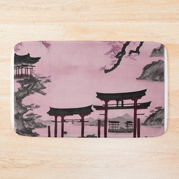 Item preview, Ethereal Elegance: Floating Torii Gate and Shrine in Ink and Wash Style designed and sold by RedArtG09.