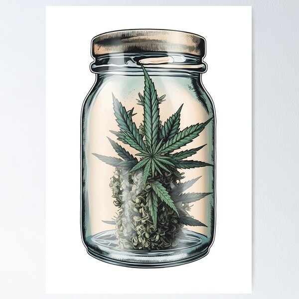 Glass Nug Jars Branded with Your Logo - Custom 420 Promo Item