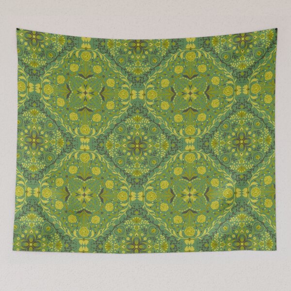 Item preview, Floral tiles in green designed and sold by Katerina Mitkova Kirilova.