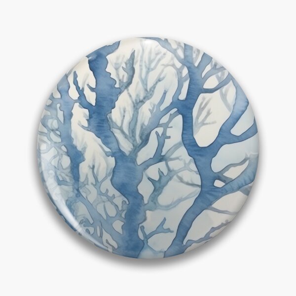 Item preview, Blue Marine Coral in Captivating Watercolor designed and sold by Bebichic.