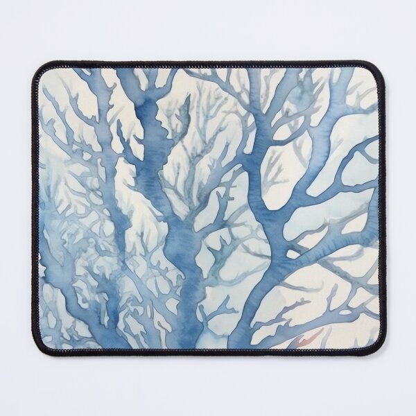 Item preview, Blue Marine Coral in Captivating Watercolor designed and sold by Bebichic.