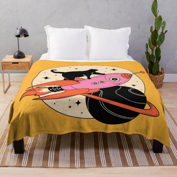 Item preview, Space Walker Black Cat in yellow designed and sold by charcoalcatco.