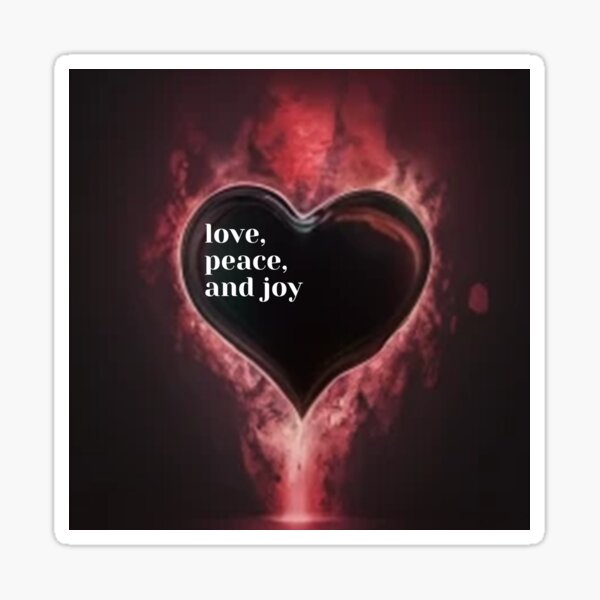 love, peace, and joy Sticker