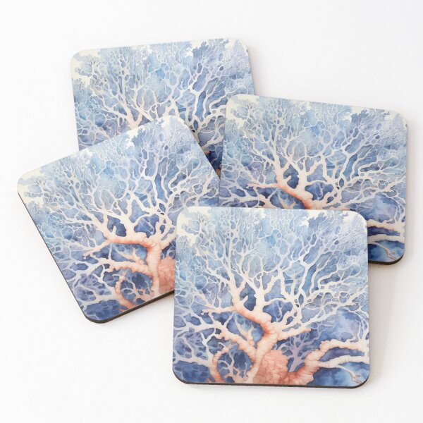 Item preview, Coral Symphony Watercolor in Red and Blue designed and sold by Bebichic.