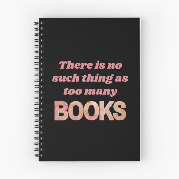 Item preview, There is no such thing as too many books pink  designed and sold by marianarussoart.