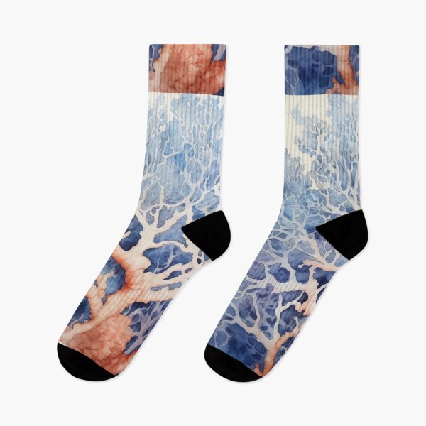 Item preview, Coral Symphony Watercolor in Red and Blue designed and sold by Bebichic.