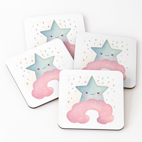 Item preview, Blue Star on Pink Cloud designed and sold by SweetMagicDream.