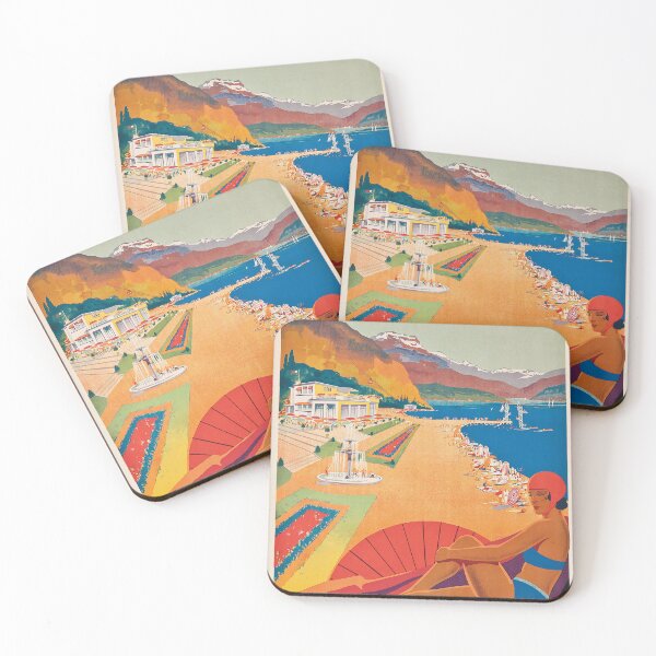 Item preview, Lake Annecy, France Vintage Travel Poster designed and sold by cutesy.