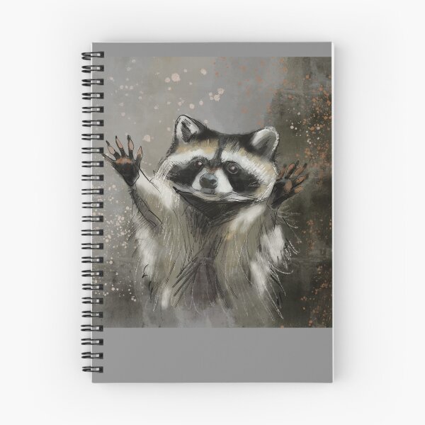 Item preview, raccoon, cute hand-painted animal designed and sold by Hennagirl.