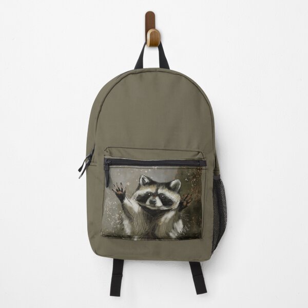 Item preview, raccoon, cute hand-painted animal designed and sold by Hennagirl.