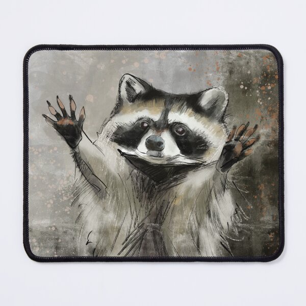 Item preview, raccoon, cute hand-painted animal designed and sold by Hennagirl.