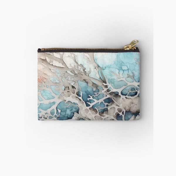Item preview, Coral Symphony Watercolor in Light Grey and Blue designed and sold by Bebichic.