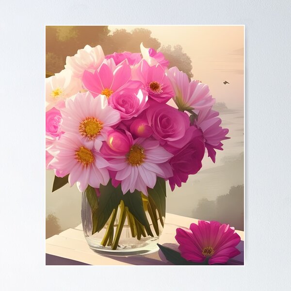 Item preview, Pink Flower Arrangement designed and sold by CatherineDossa.