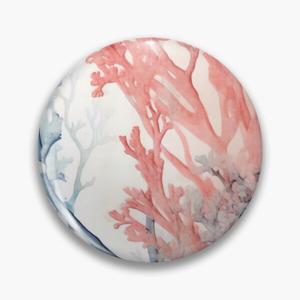 Item preview, Coral Symphony Calming Watercolor in Light Red and Blue designed and sold by Bebichic.