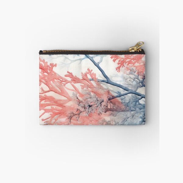 Item preview, Coral Symphony Calming Watercolor in Light Red and Blue designed and sold by Bebichic.