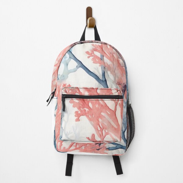 Item preview, Coral Symphony Calming Watercolor in Light Red and Blue designed and sold by Bebichic.