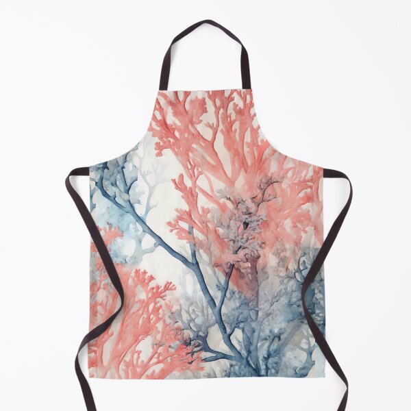 Item preview, Coral Symphony Calming Watercolor in Light Red and Blue designed and sold by Bebichic.