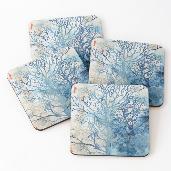 Item preview, Coral Symphony Watercolor in Blue II designed and sold by Bebichic.