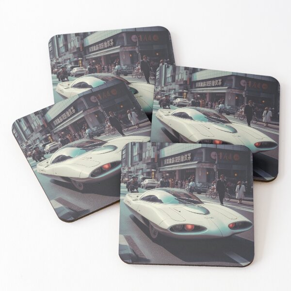 Item preview, Tokyo Techno Cruise - Futuristic White Sci-Fi Car designed and sold by FuturistMe.